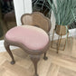 Vintage Cocktail/ Dresser Chair Upholstered Pink Ombre Linen