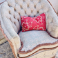 Stunning Vintage Hollywood Revival Scalloped Armchair In Pink And Blue