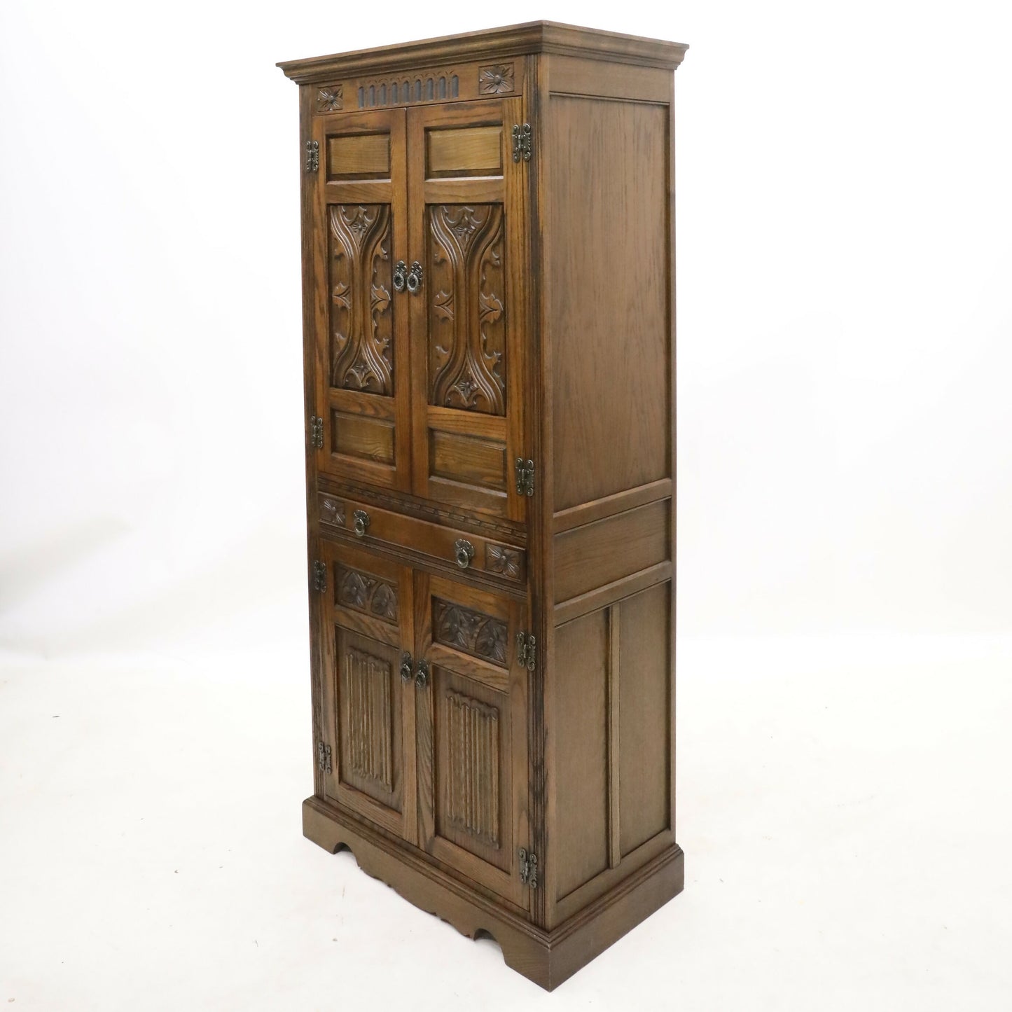 Old Charm Tall Cocktail Cabinet With Wine Rack For 24 Bottles FREE UK Delivery. SBR9035/2304D