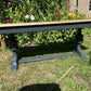 JAYCEE VINTAGE 1970s UPCYCLED COFFEE TABLE - SOLID OAK - GREY/NATURAL OAK TOP