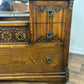 Vintage Oak Dressing Table With Triptych Mirror