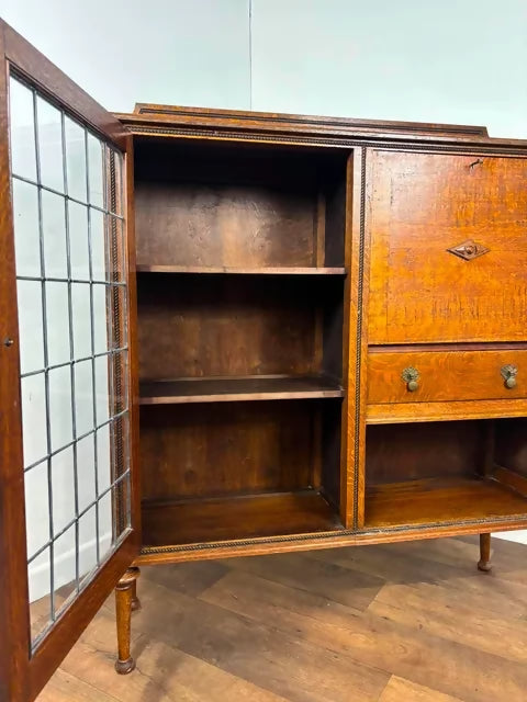 Vintage Oak Bureau Bookcase