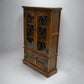 Old Charm Vintage Display Cabinet Bookcase 2 Shelves Carvings FREE UK Delivery