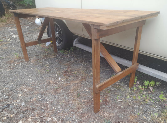 Vintage Pine Trestle Table