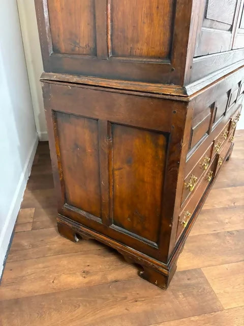Early Georgian Oak Press Cupboard