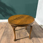 Vintage Oak Circular Side Table On Cabriole Supports77