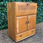 Mid Century Ercol 469 Elm Bureau Drinks Cocktail Cabinet