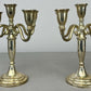 Pair of Candelabras Vintage French Style Metal Five Arm Candle Holders LOT 6484