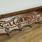 Coat Rack Vintage French Carved Oak Wall Mounted 6 Hooks Rack Hanger LOT 6368