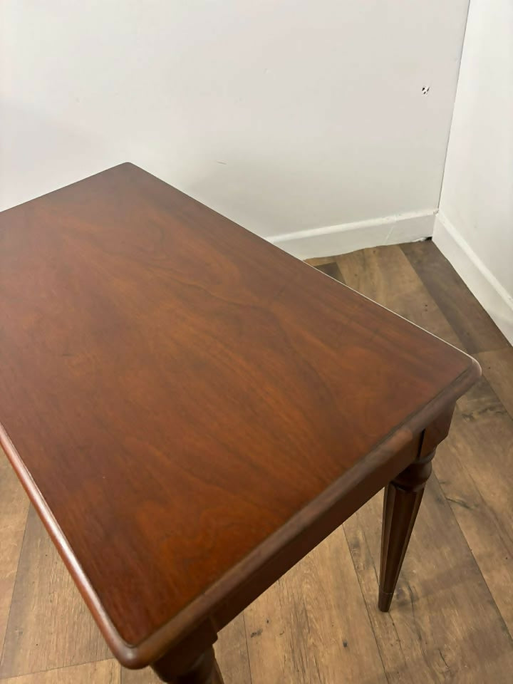 Reproduction Mahogany Storage Table with Lift-Up Top