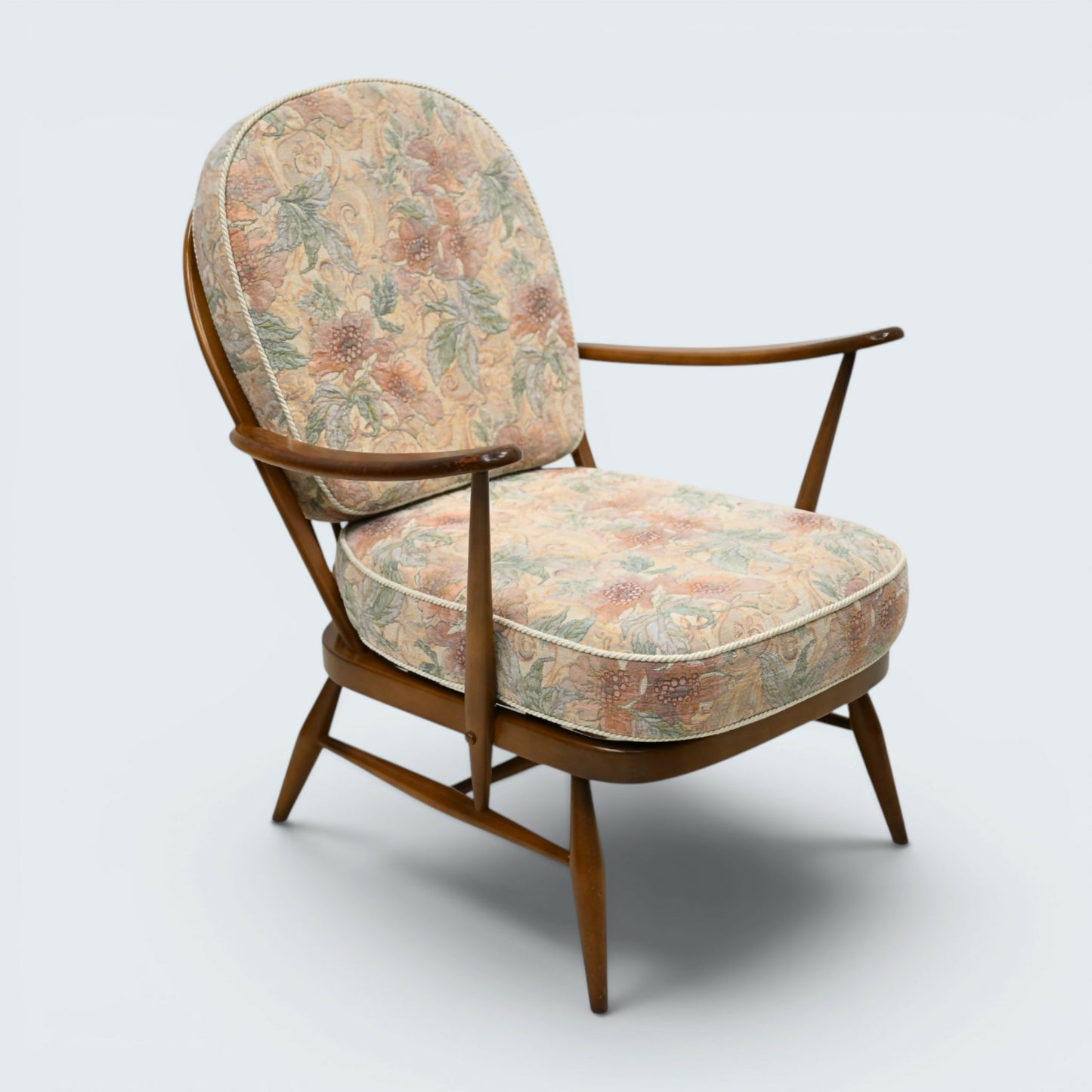 Ercol Windsor Easy Chair Model 203 1970s New Webbing Light Finish FREE* Delivery