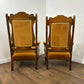 Pair of Edwardian Walnut “His & Hers” Armchairs