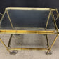 French Brass Faux Bamboo Cocktail Trolley