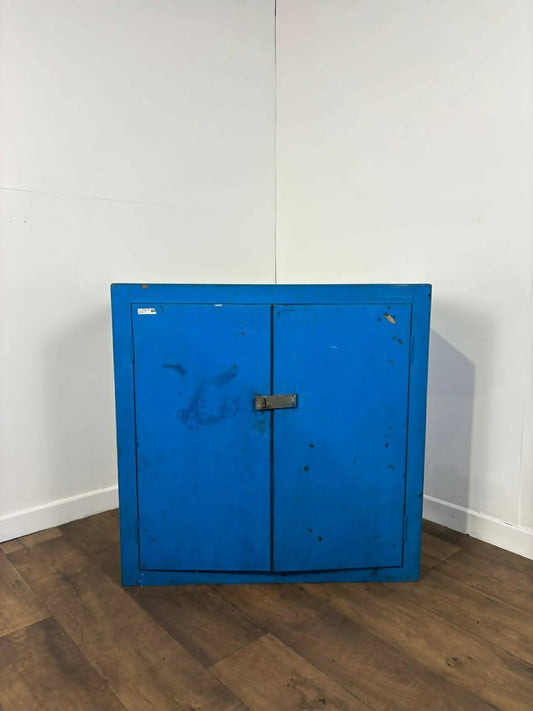 Vintage Rustic Blue Wooden Cupboard