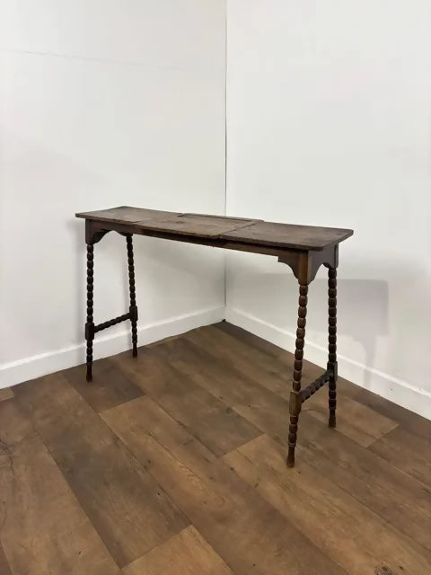 Vintage Oak Bobbin Turned Reading Table