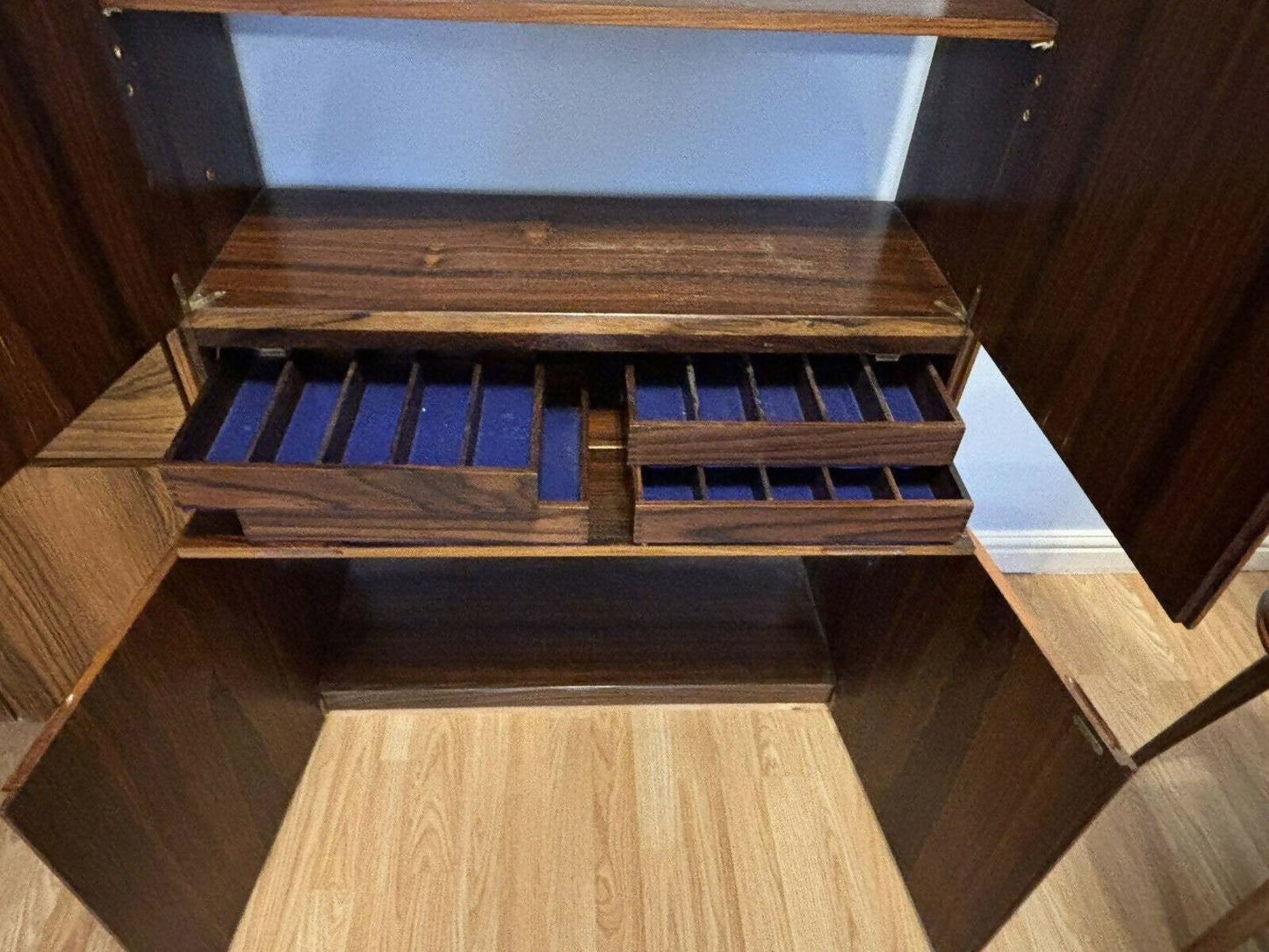 Vintage Archie Shine Rosewood Cocktail Cabinet, Drinks Display Cabinet, Shelves & Cupboards