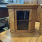 Satinwood Table Or Wall Small Vintage Display Cabinets. Lock & Key, Bevelled Glass