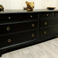 Stag Minstrel Captains Chest , 8 Drawer Captains Chest in Black