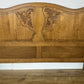Bed Vintage French Louis XVI Double Bed Frame Oak Carved Headboard LOT 6459