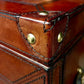 Vintage Style Leather Campaign Portable Drinks Picnic Bar On Stand incl Extras