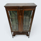 Edwardian Inlaid Mahogany Display Cabinet Leaded Glass Key & FREE UK Delivery