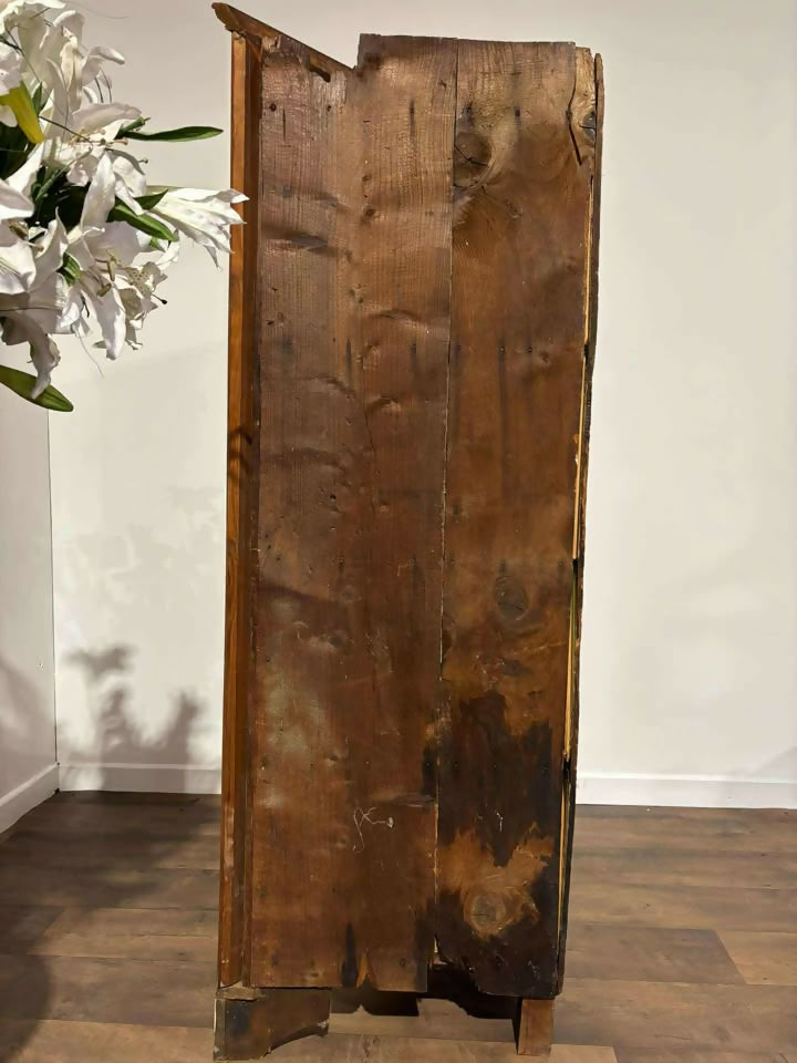 Victorian Stripped Pine Floor Standing Corner Cupboard c.1880