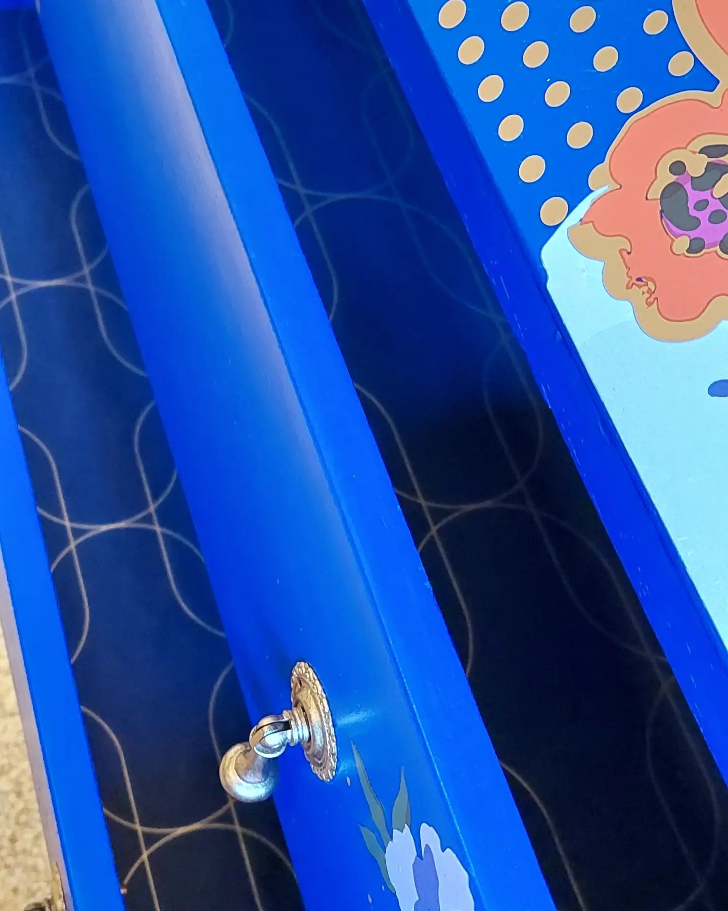 Blue writing bureau