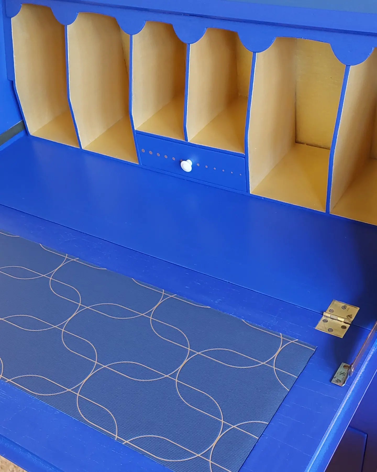 Blue writing bureau