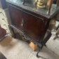 Vintage Drinks Cabinet With Glass Top