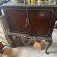 Vintage Drinks Cabinet With Glass Top