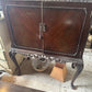 Vintage Drinks Cabinet With Glass Top