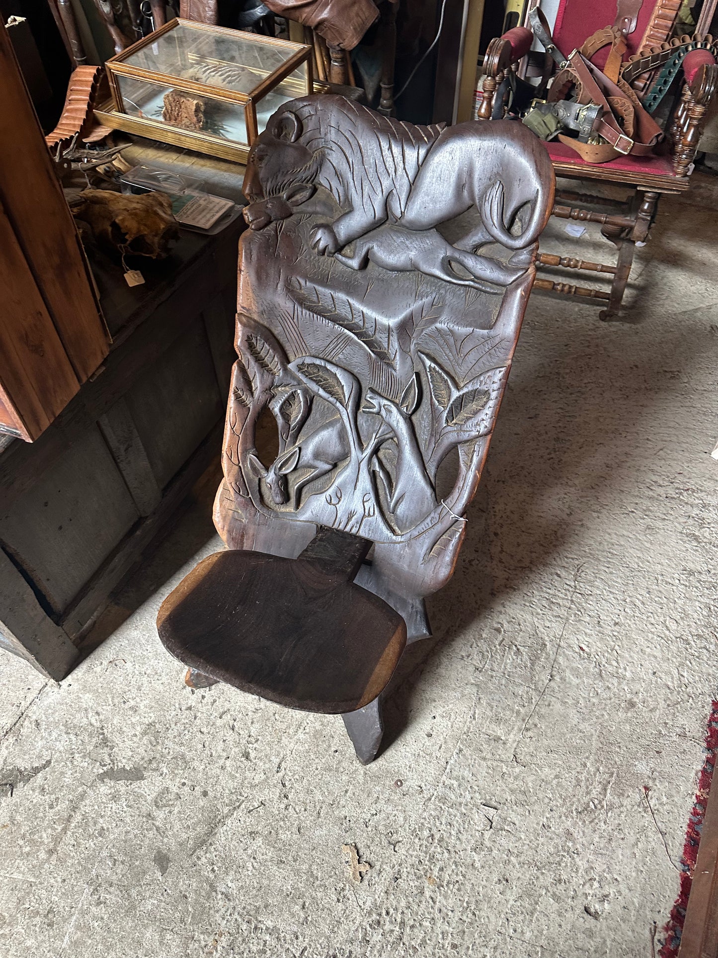 Heavily Carved Folding Chair