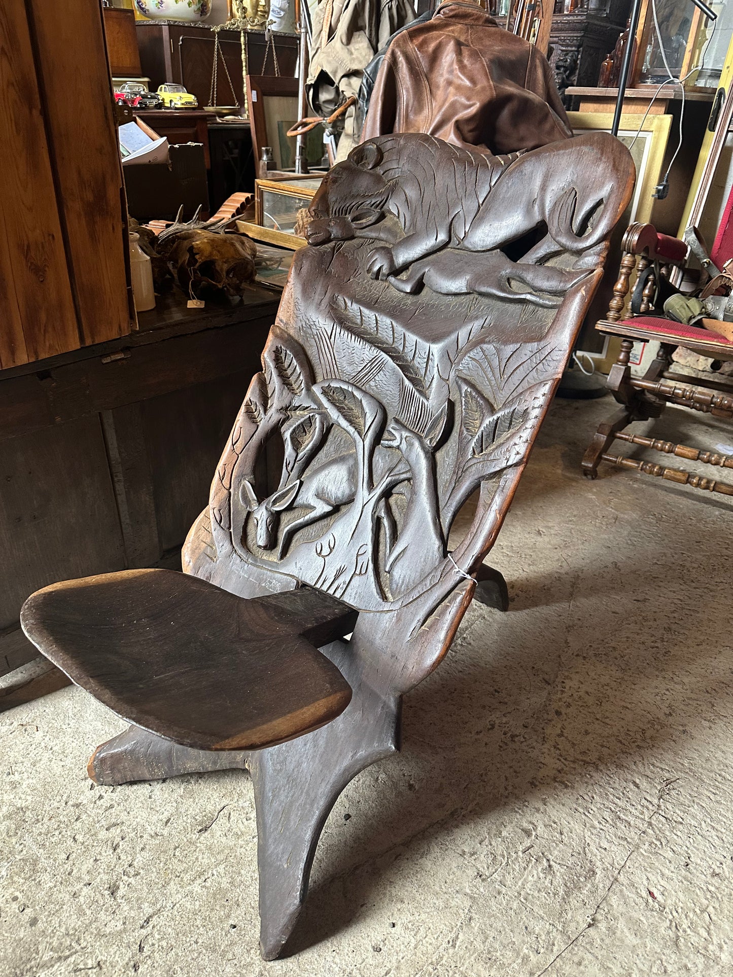 Heavily Carved Folding Chair