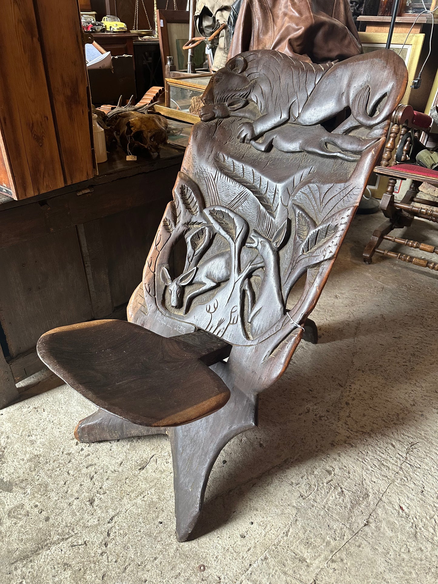 Heavily Carved Folding Chair