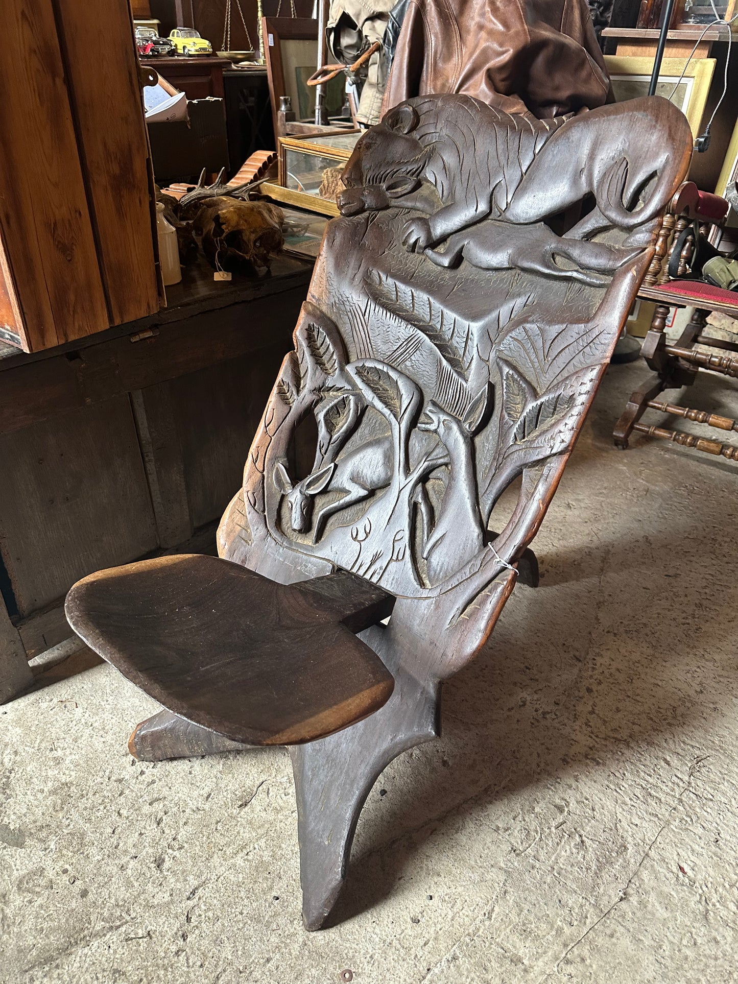 Heavily Carved Folding Chair
