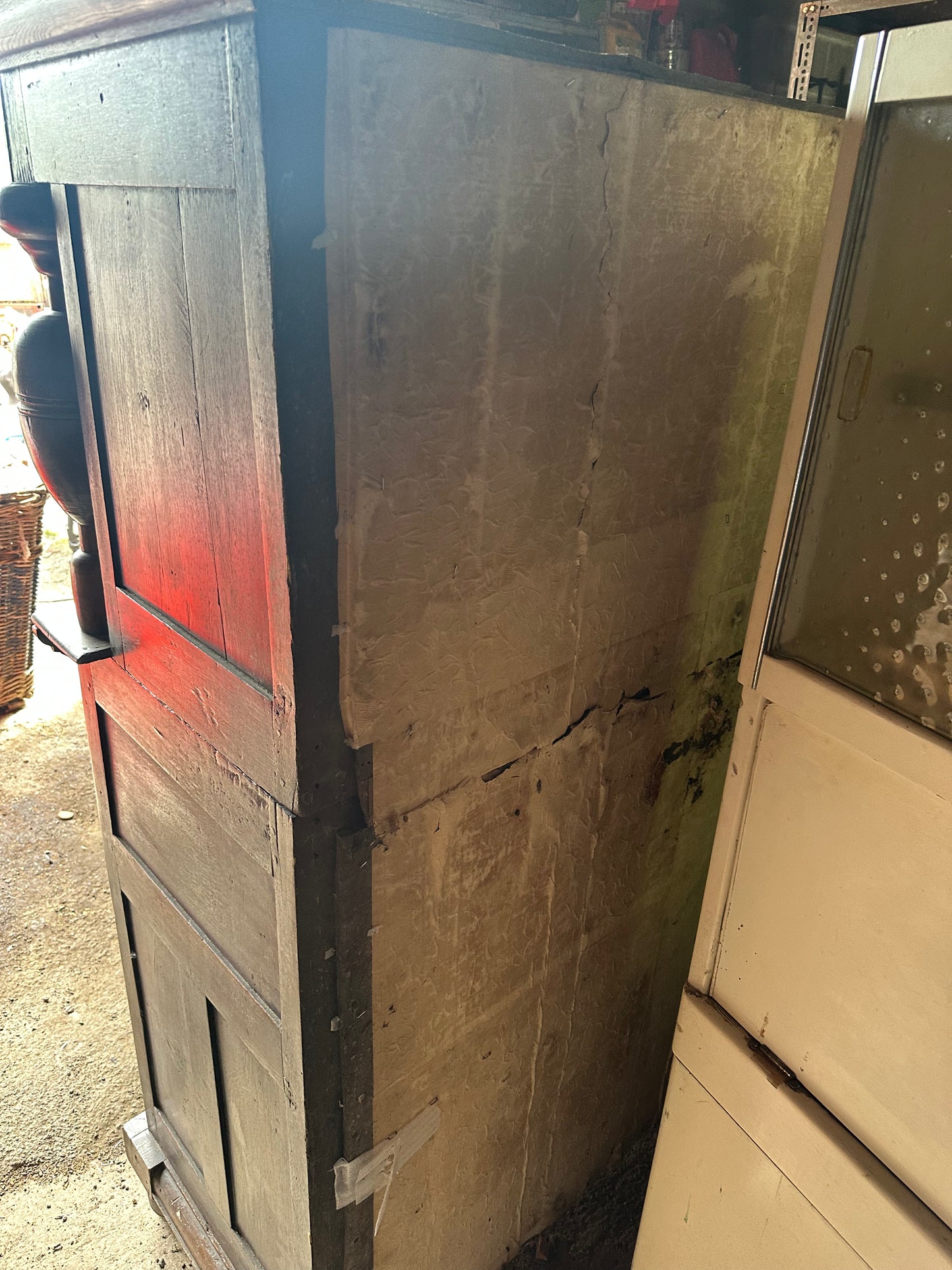 Heavily Carved Antique Court Cupboard