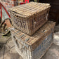 Two Vintage Wicker Storage Baskets