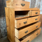 Antique Victorian Pine Two over Three Chest of Drawers, c 1860