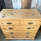 Antique Victorian Pine Two over Three Chest of Drawers, c 1860