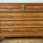 Chest of Drawers Antique French Style Oak Marble Top Carved Cabinet LOT 6448