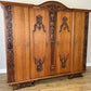 Wardrobe Vintage French Style Four Door Carved Armoire Cabinet LOT 6147