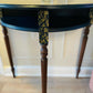 Half Moon Hall Table Upcycled/Refurbished Blue and Gold