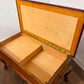Vintage Leather Top Sewing Box - Stool