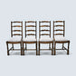 4 Webber Ladderback Dining Chairs with Grey Cushion Pads FREE UK Delivery*