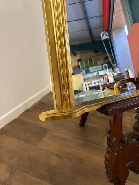 Reproduction Gilt Framed Overmantel Mirror
