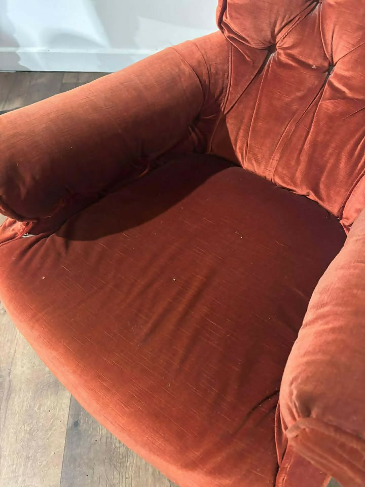 Victorian Button Back Upholstered Armchair