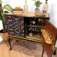 Drinks Cocktail Cabinet Ornate Vintage Home Bar | Velvet, Black, Copper, Florals