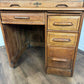 Edwardian Oak Small Roll Top Desk