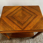 Mid Century Chevron Side Table Teak Veneer Geometric Top Vintage 1960s Lamp VGC