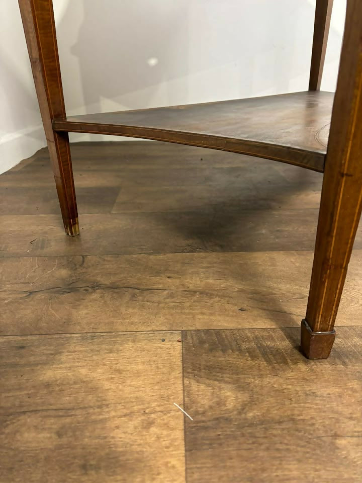 Edwardian Satinwood Inlaid Dressing Table With Swivel Mirror